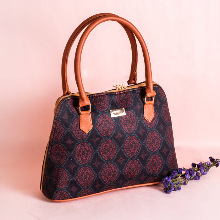 Regal Damask Red Handbag