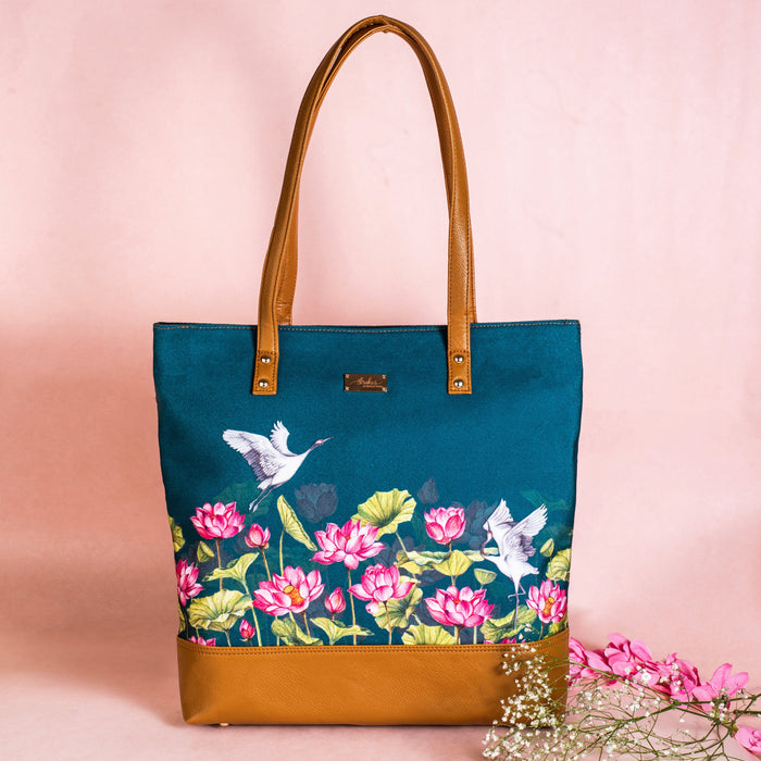 Lotus Field Tote Bag