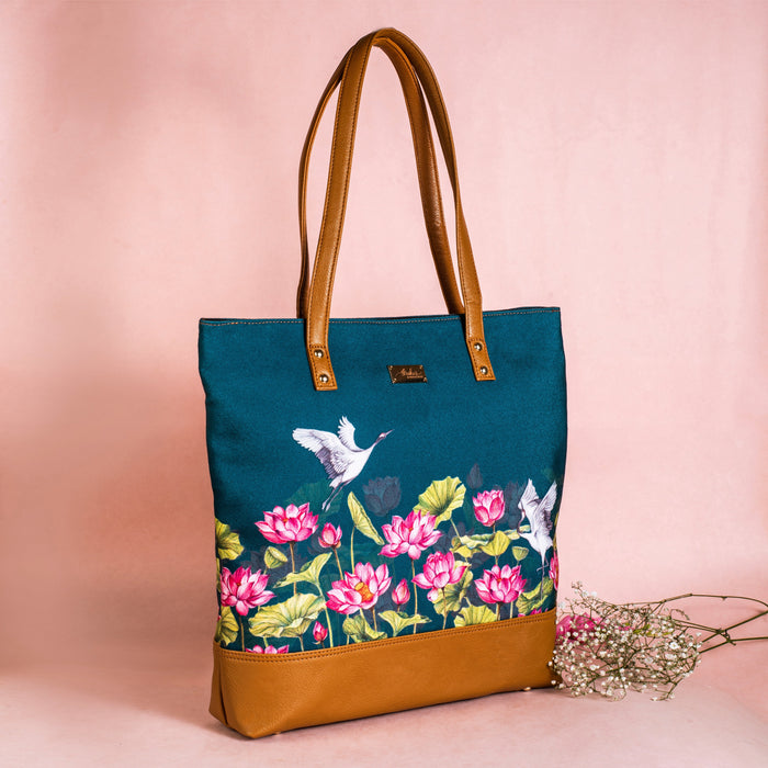 Lotus Field Tote Bag