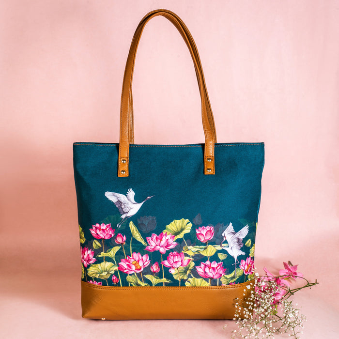 Lotus Field Tote Bag