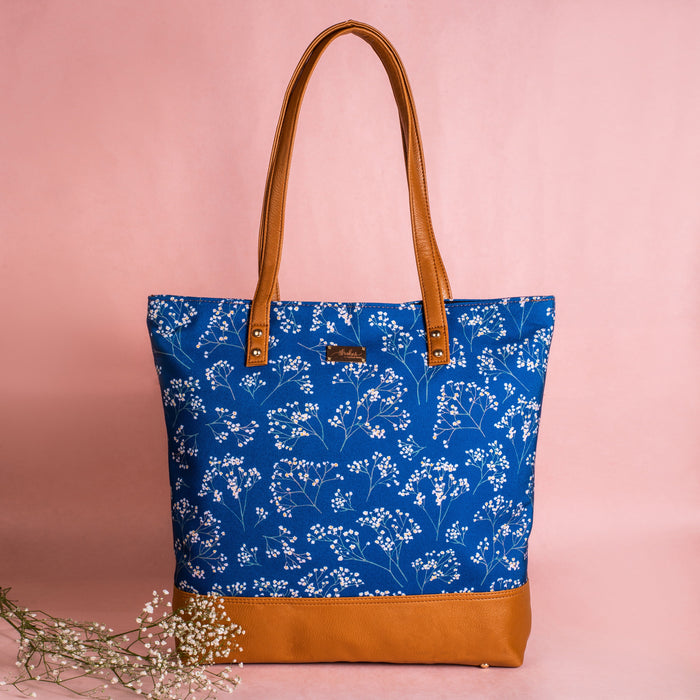 Blue Baby Breaths Tote Bag