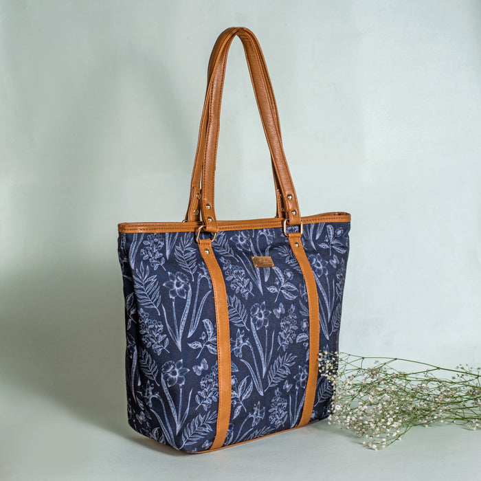 Black Blossoms Tote Bag