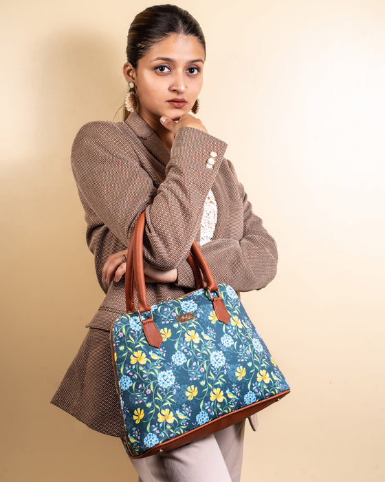 Vintage Blooms Blue Handbag