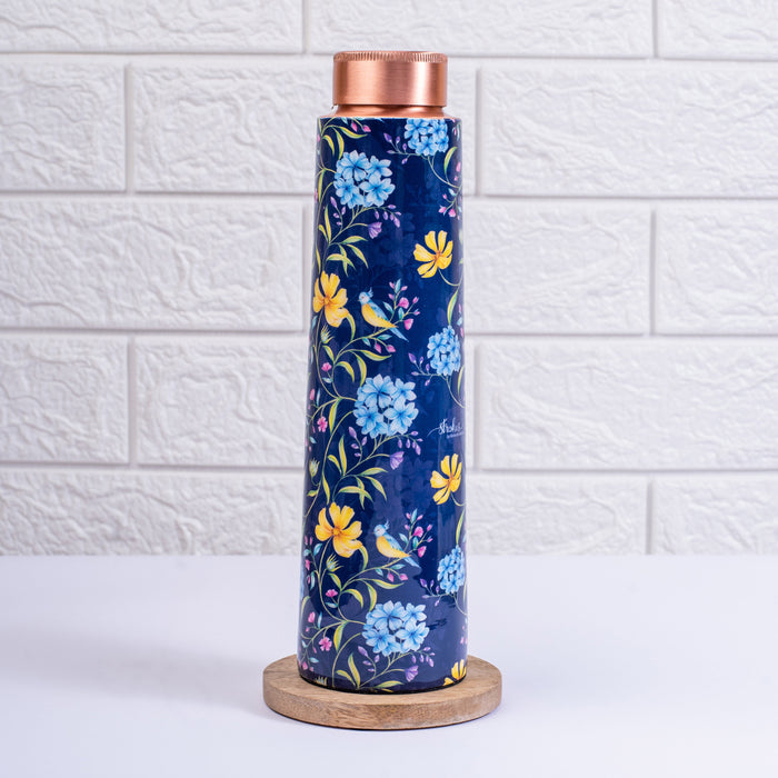 Vintage Blooms Copper Bottle and Tumbler Set