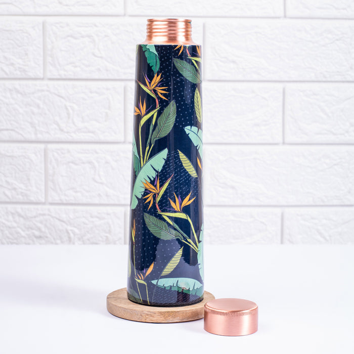 Birds of Paradise Copper bottle