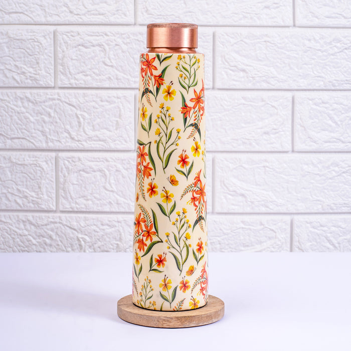 Summer Blossoms Copper Bottle and Tumbler Set