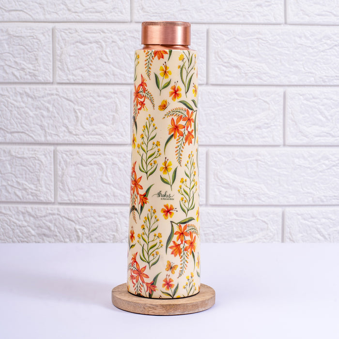 Summer Blossoms Copper bottle