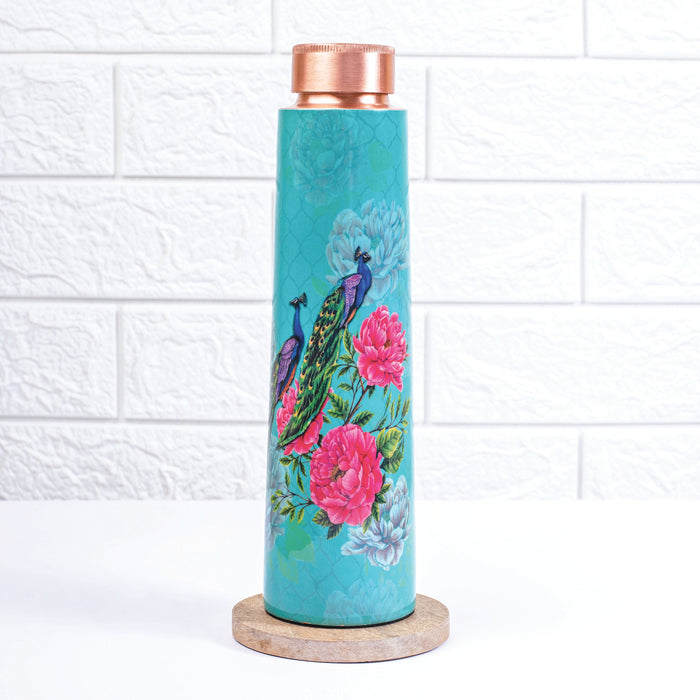 The Royal Peacock Copper Bottle and Tumbler Set