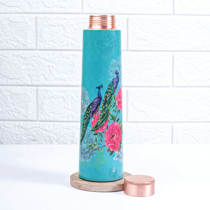 The Royal Peacock Copper Bottle and Tumbler Set