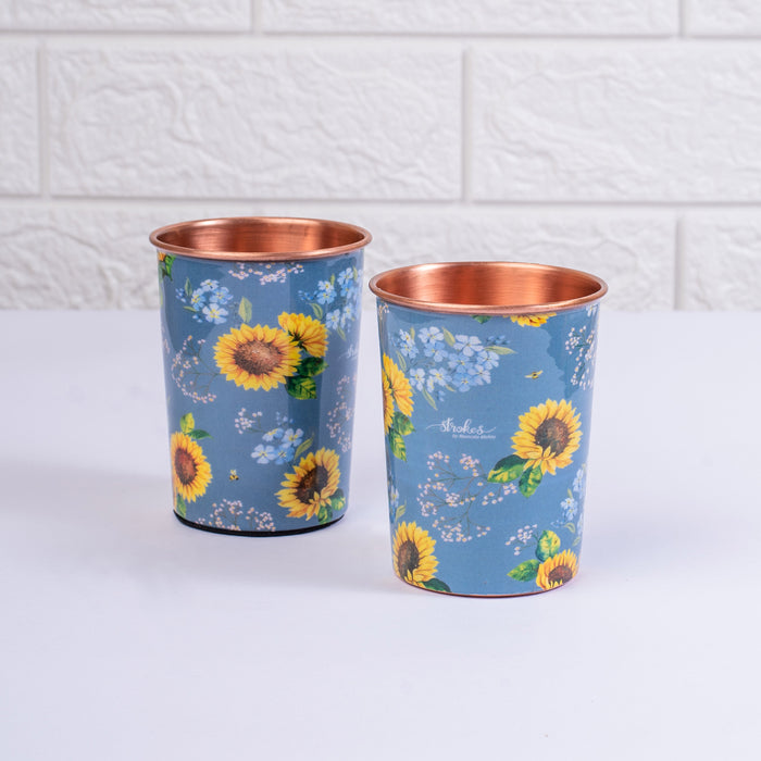 Garden Blooms Copper Bottle and Tumbler Set