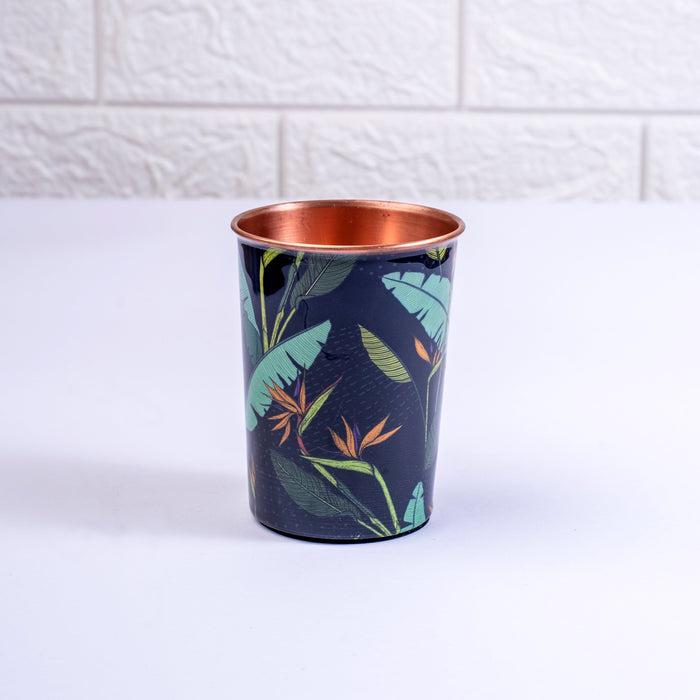 Birds of Paradise Copper Bottle and Tumbler Set