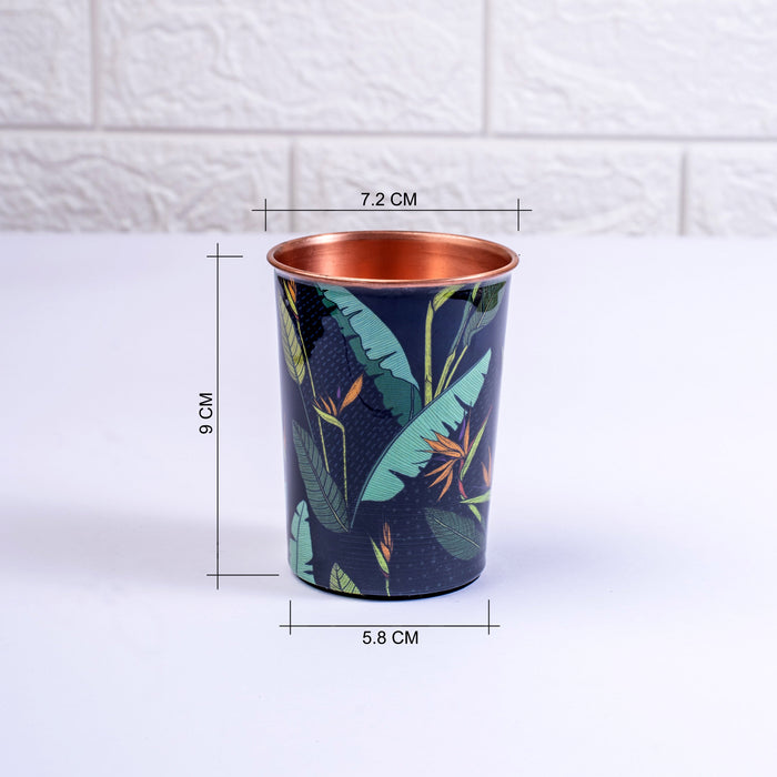 Birds of Paradise Copper Bottle and Tumbler Set