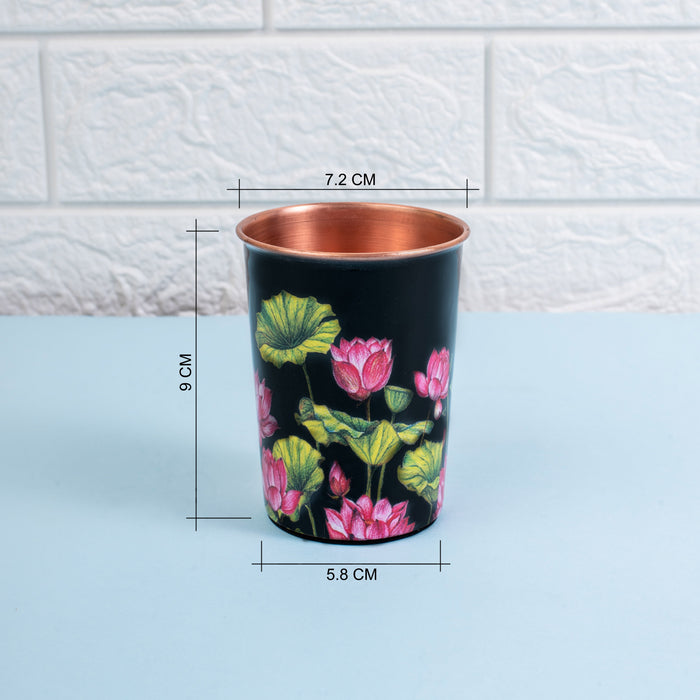 Lotus Field Copper Tumblers - Gift Set