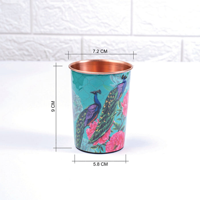 The Royal Peacock Copper Bottle and Tumbler Set