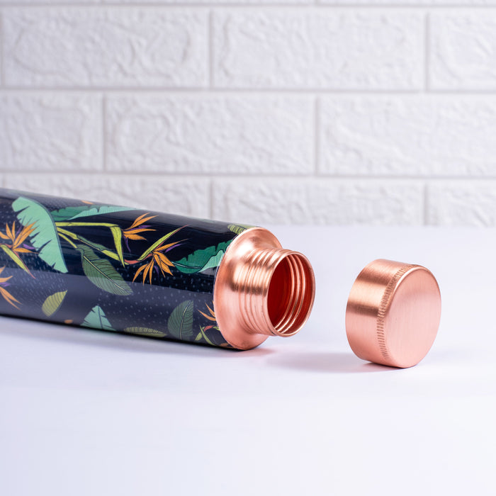 Birds of Paradise Copper Bottle and Tumbler Set