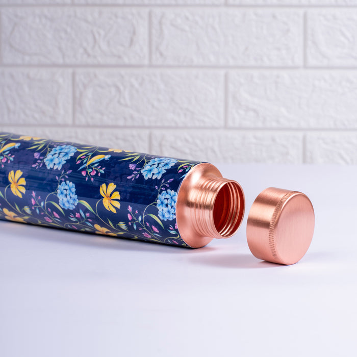 Vintage Blooms Copper Bottle and Tumblers - Gift Set