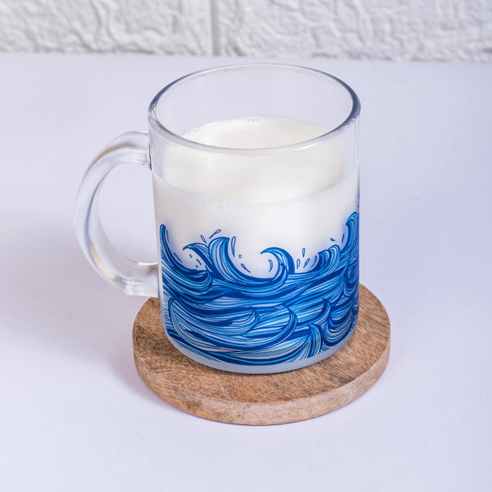 Wondrous waves glass mug