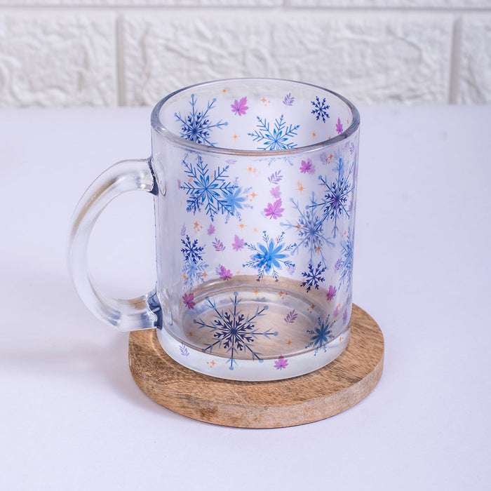 Whistling Snowflakes Glass Mug