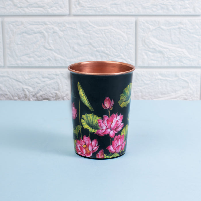 Lotus Field Copper Tumblers - Gift Set