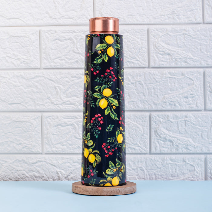 Zesty Lemon Copper Bottle and Tumbler Set