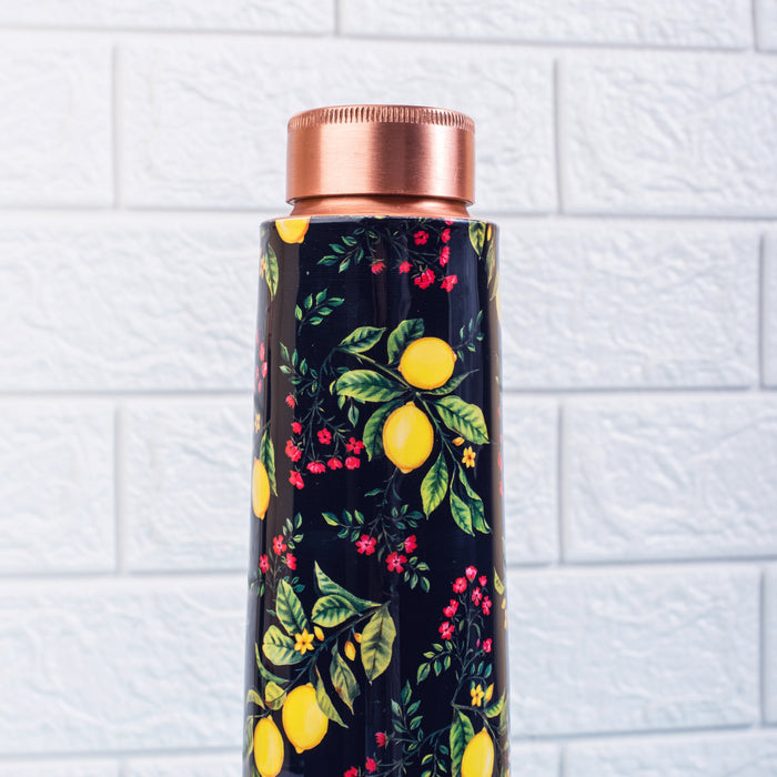 Zesty Lemon Copper Bottle and Tumbler Set