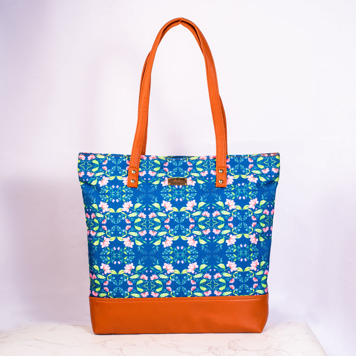 Summer Florescence Blue Tote Bag