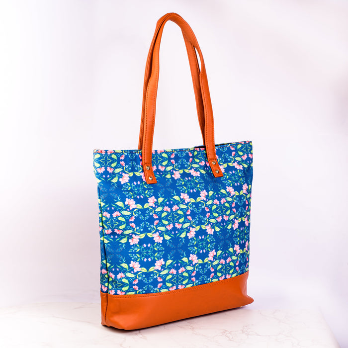 Summer Florescence Blue Tote Bag