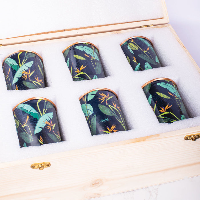 Birds of Paradise Copper Tumblers - Gift Set