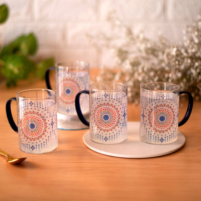 Mystical Mandala Clear mugs - Set of 2 and 4