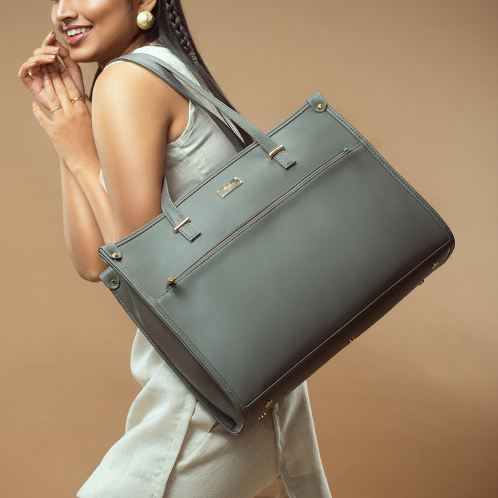 Slate Grey Box Tote bag