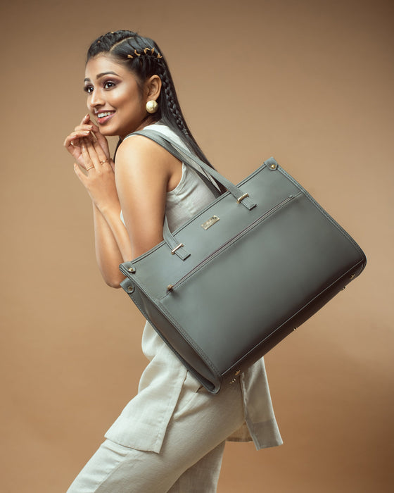 Slate Grey Box Tote bag