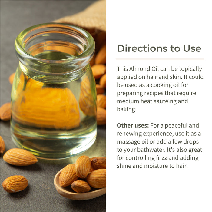 Cold Pressed Almond Oil - Sweet | For Haircare & Skincare | 100Ml