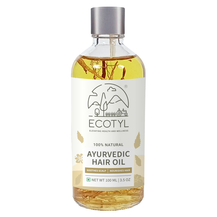 Ayurvedic Hair Oil | Infused With 10+ Herbs | For Hair Fall Control & Hair Growth | 100Ml