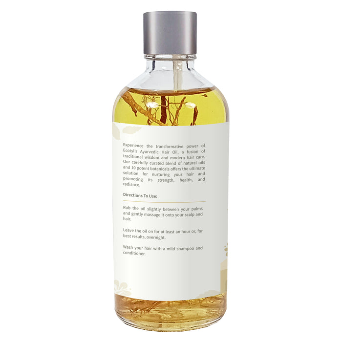 Ayurvedic Hair Oil | Infused With 10+ Herbs | For Hair Fall Control & Hair Growth | 100Ml