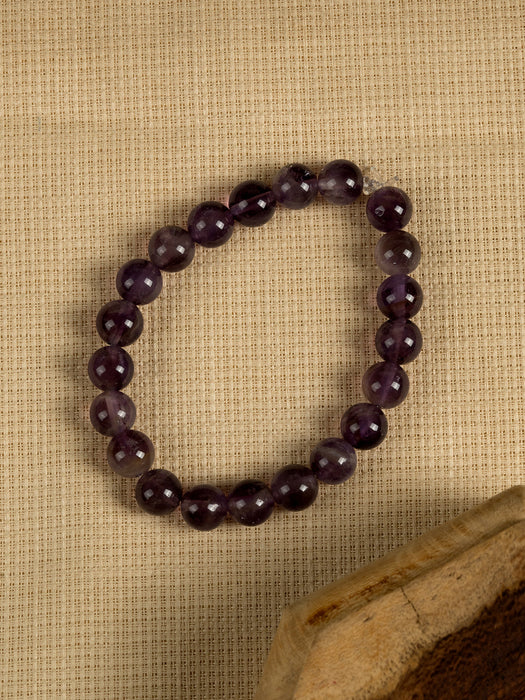 Natural Amethyst Gemstone Beads bracelet BRAMT001-1