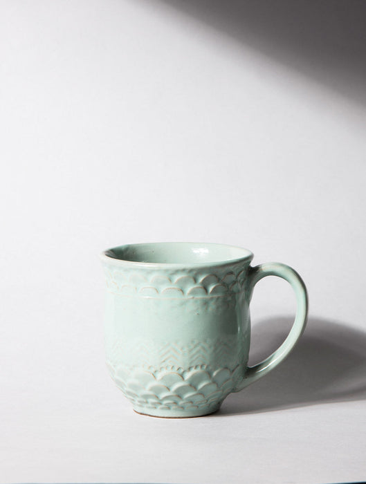 Ceramic Stoneware Aqua Mug