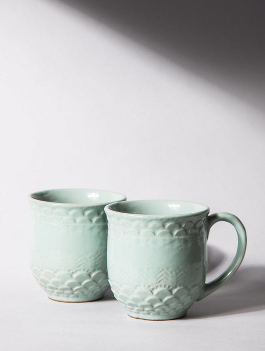 Ceramic Stoneware Aqua Mug