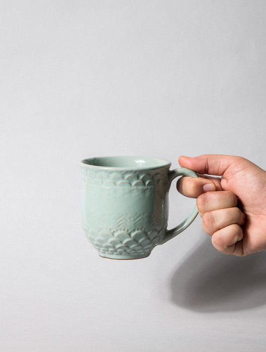 Ceramic Stoneware Aqua Mug