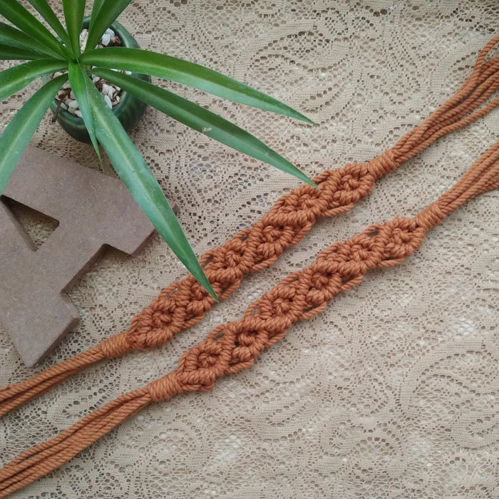 Macrame Coffee Curtain Tie Backs (Set Of 2)