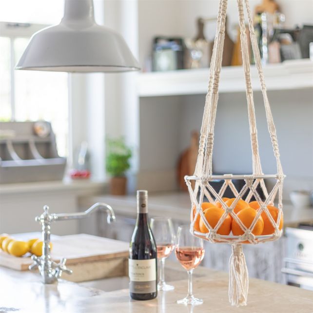 Macrame Fruit Basket Hanger