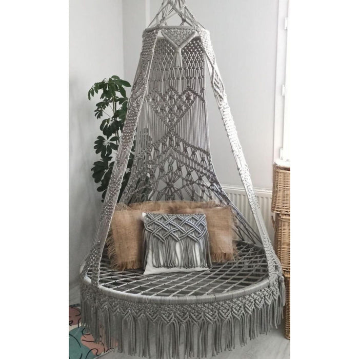 Macrame swing- Platinum Posh - Single seater- 30 Inches