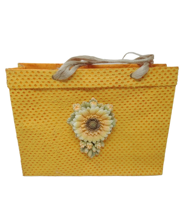 Heart And Floral Bag Set: Tangerine Floret Cloth And Apricot Rose-Heart Combo