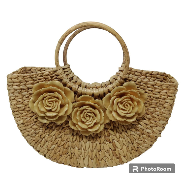 Coffee Rosette Purse