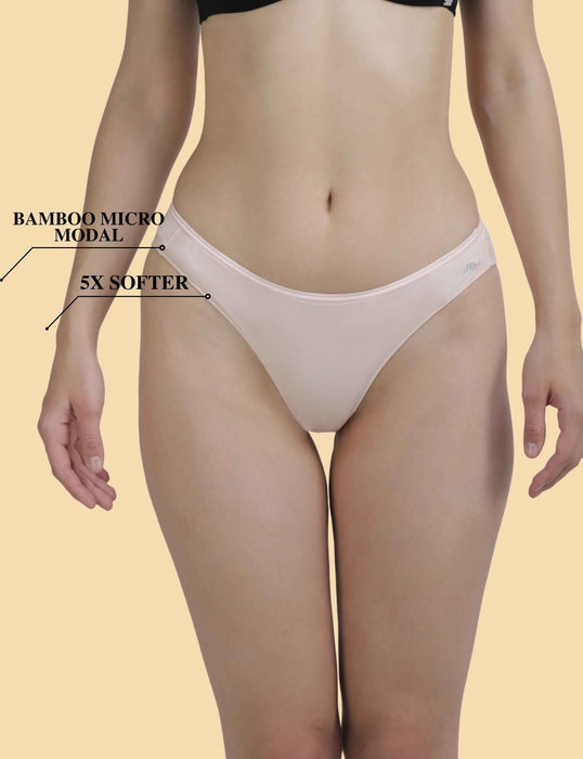 Bamboo Micro Modal | Anti Bacterial | Women Bikini | Premium Panty | 3X moisture wicking | 50 Wash Guarantee | Pack of 2