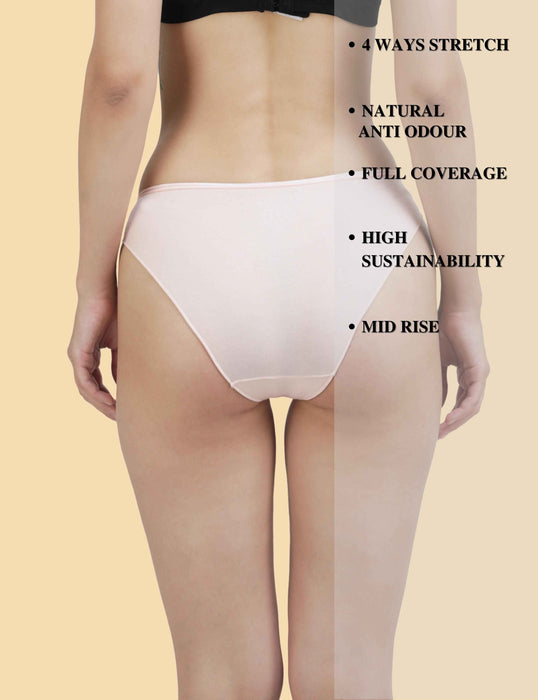 Bamboo Micro Modal | Anti Bacterial | Women Bikini | Premium Panty | 3X moisture wicking | 50 Wash Guarantee | Pack of 2