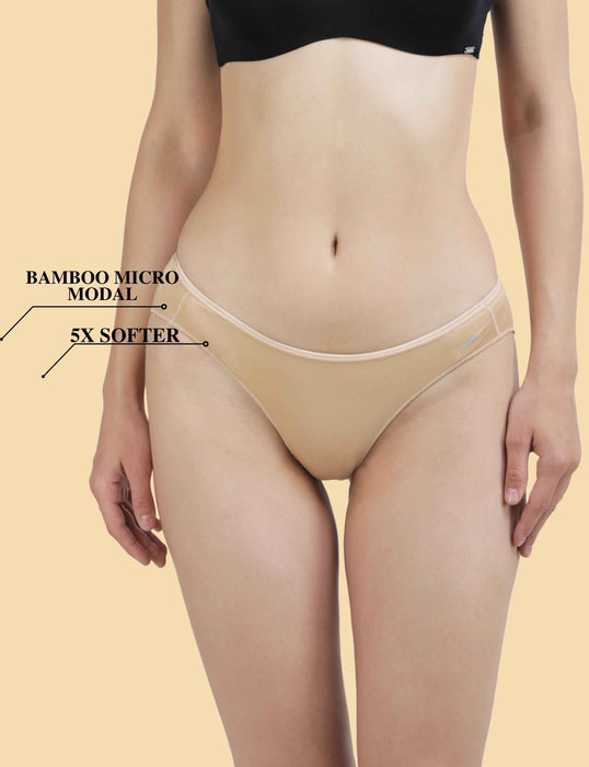 Bamboo Micro Modal | Anti Bacterial | Women Bikini | Premium Panty | 3X moisture wicking | 50 Wash Guarantee | Pack of 2