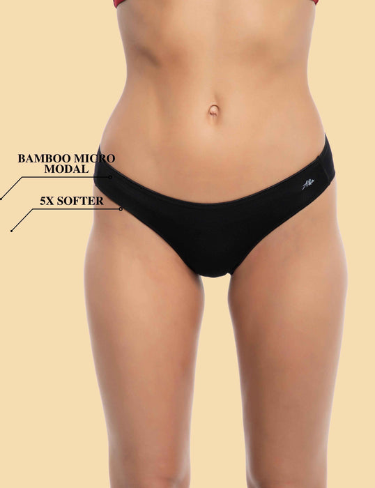 Bamboo Micro Modal | Anti Bacterial | Women Bikini | Premium Panty | 3X moisture wicking | 50 Wash Guarantee | Pack of 3