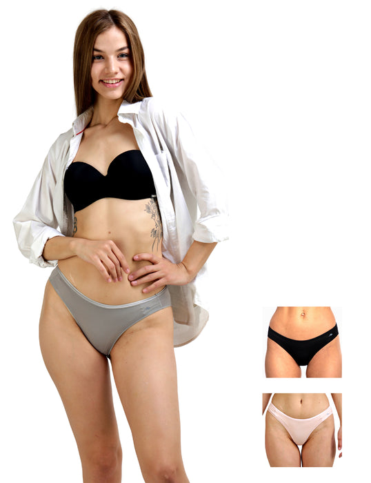 Bamboo Micro Modal | Anti Bacterial | Women Bikini | Premium Panty | 3X moisture wicking | 50 Wash Guarantee | Pack of 3