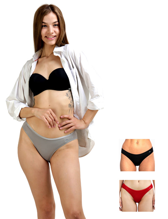 Bamboo Micro Modal | Anti Bacterial | Women Bikini | Premium Panty | 3X moisture wicking | 50 Wash Guarantee | Pack of 3