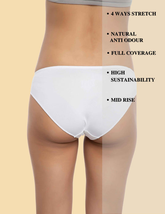 Bamboo Micro Modal | Anti Bacterial | Women Bikini | Premium Panty | 3X moisture wicking | 50 Wash Guarantee | Pack of 2